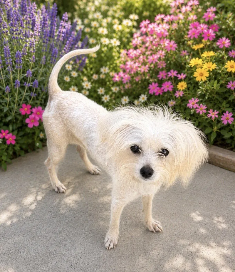 A young small-sized female Maltese dog named Odette aka Hair Do for adoption in Capistrano Beach, CA