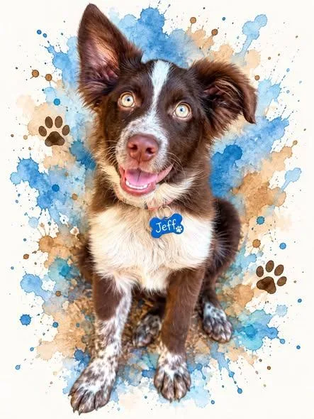 A baby medium-sized male Brown / Chocolate Border Collie dog named Jeff for adoption in Fort Mill, SC