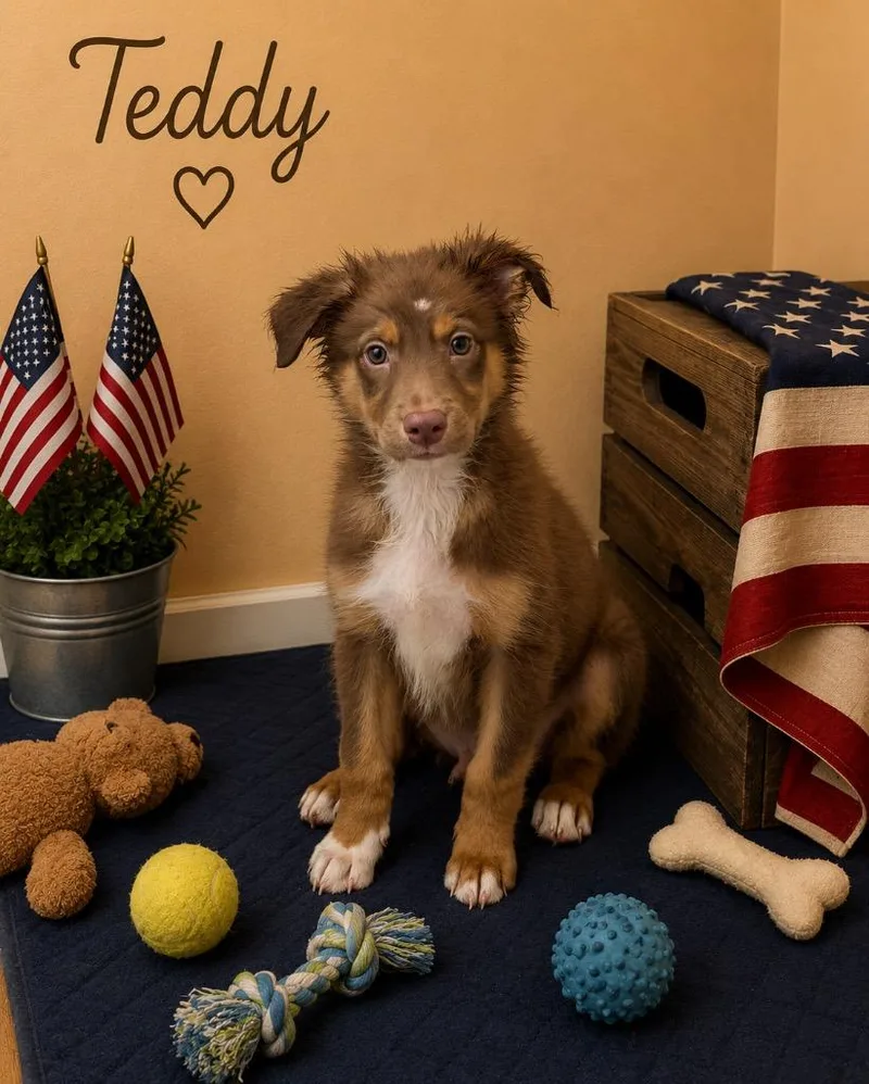 A baby small-sized male Mixed Breed dog named Teddy for adoption in Centralia, IL