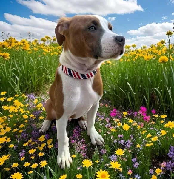 A baby large-sized male Brown / Chocolate American Staffordshire Terrier dog named Tennessee for adoption in Bronx, NY