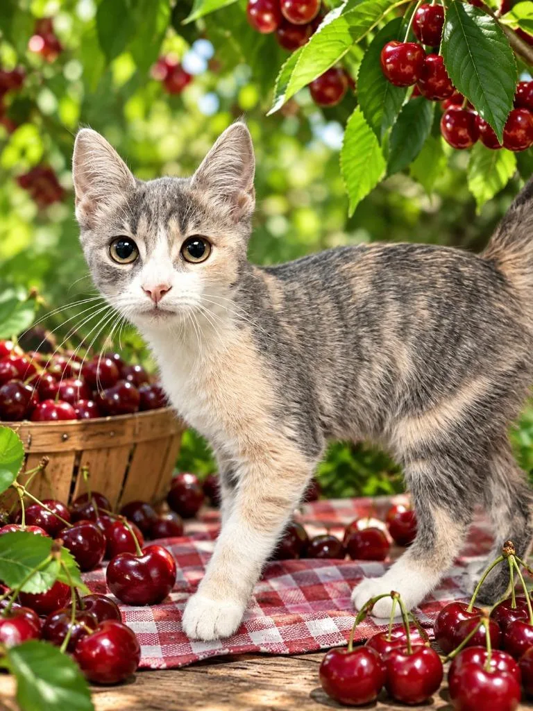 A baby small-sized female Domestic Short Hair cat named Cherry for adoption in Detroit, MI