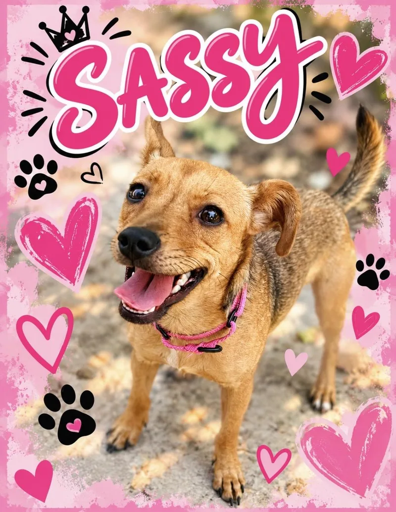 A young small-sized female Chihuahua dog named Sassy for adoption in Helotes , TX