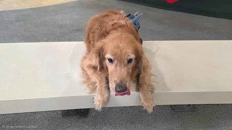 An adult large-sized male Golden Retriever dog named Ollie for adoption in Los Angeles, CA