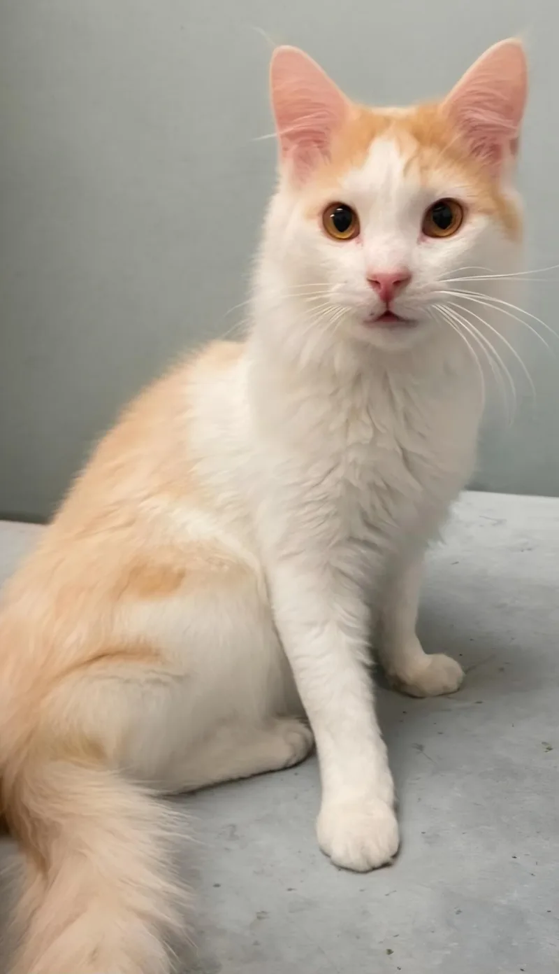 An adult medium-sized male Turkish Angora cat named Pikachu for adoption in Snow Hill, MD