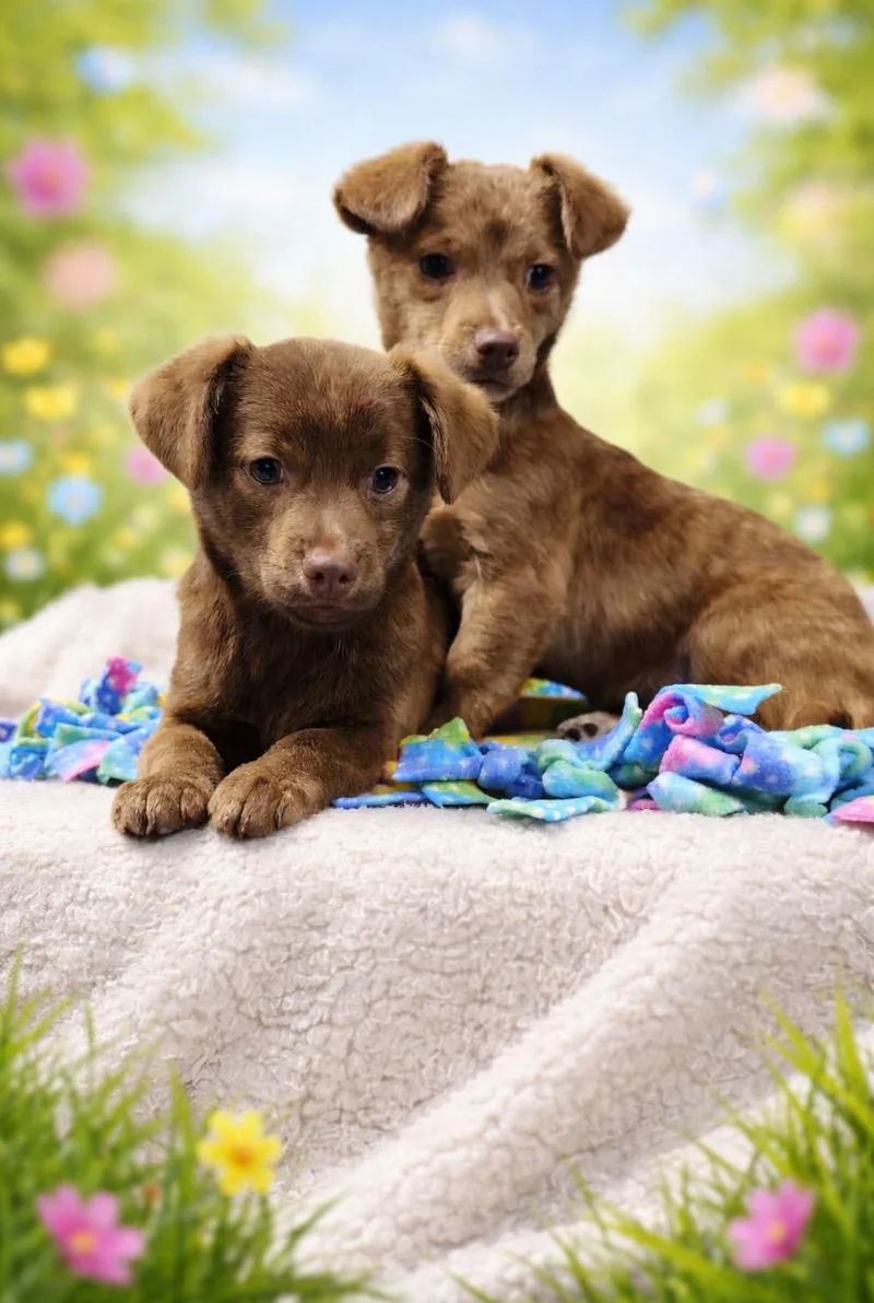 A young small-sized male Brown / Chocolate Chihuahua dog named Cupid & Juliet for adoption in Burgaw, NC
