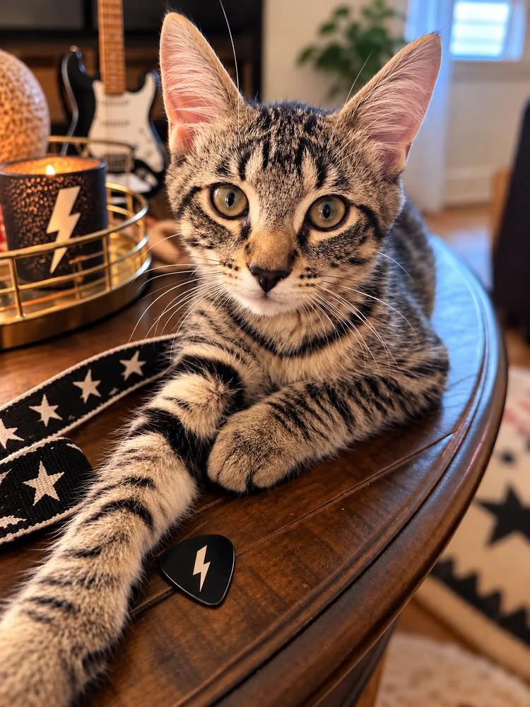 A baby small-sized male Domestic Medium Hair cat named Zeppelin for adoption in Saint Augustine, FL