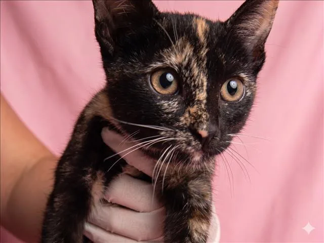 A baby small-sized female Domestic Short Hair cat named Liana for adoption in Los Angeles, CA