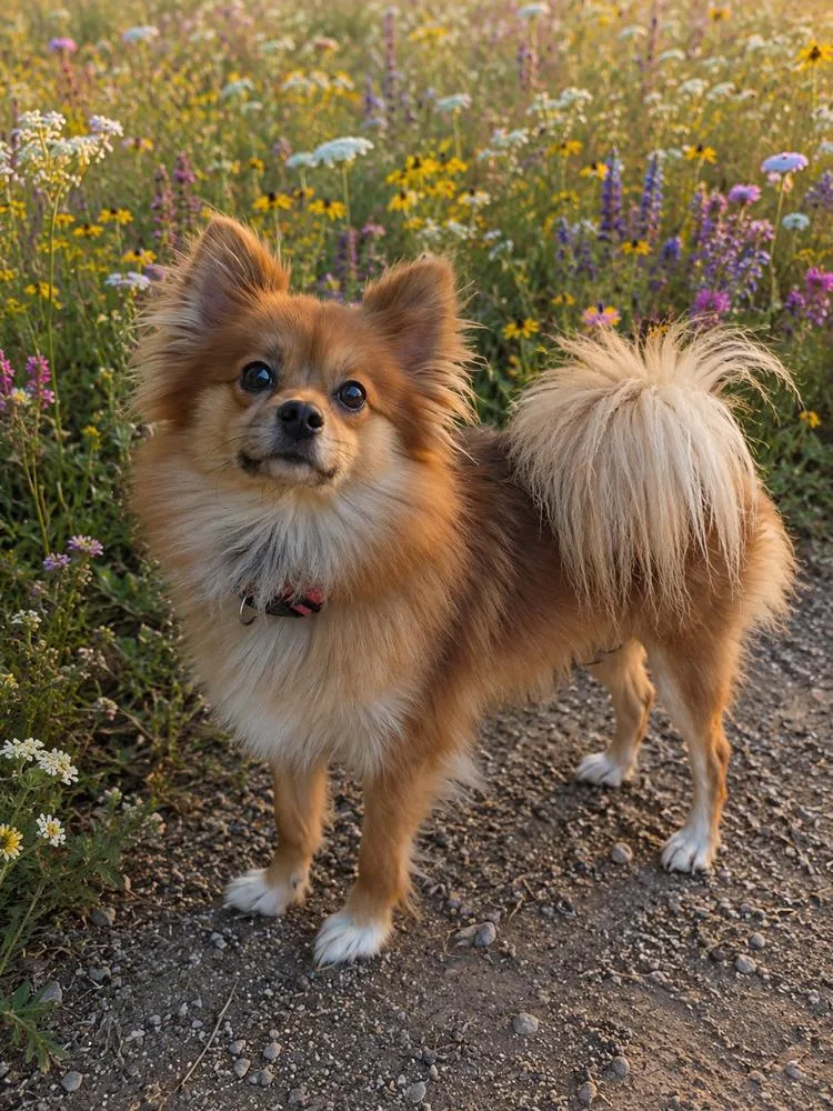 An adult small-sized female Red / Chestnut / Orange Pomeranian dog named Hazel for adoption in Oakland, MI
