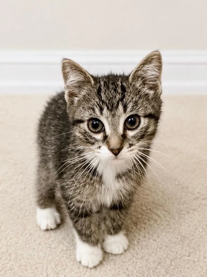 A baby small-sized male Domestic Short Hair cat named Captain for adoption in New Manchester, WV