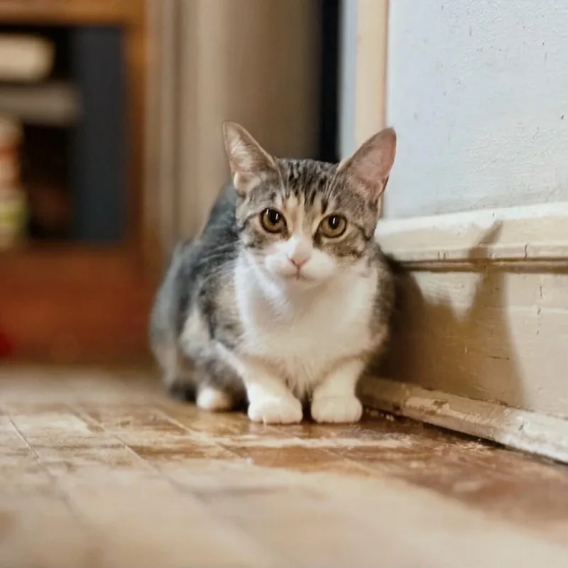 A young small-sized female Domestic Short Hair cat named Jodie for adoption in South Bend, IN