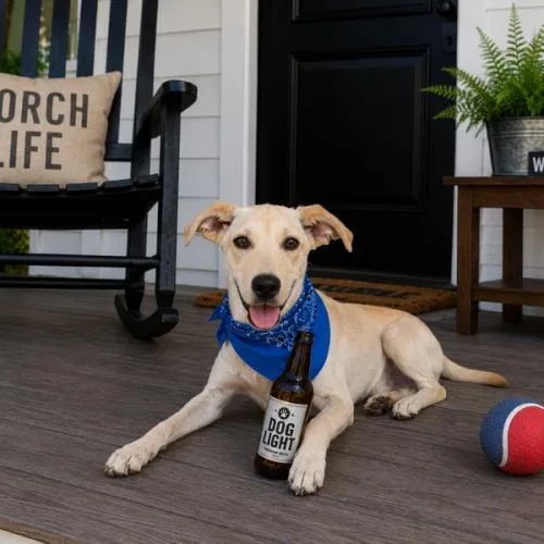 A baby medium-sized male Apricot / Beige Labrador Retriever dog named Rhett for adoption in Leesburg, AL