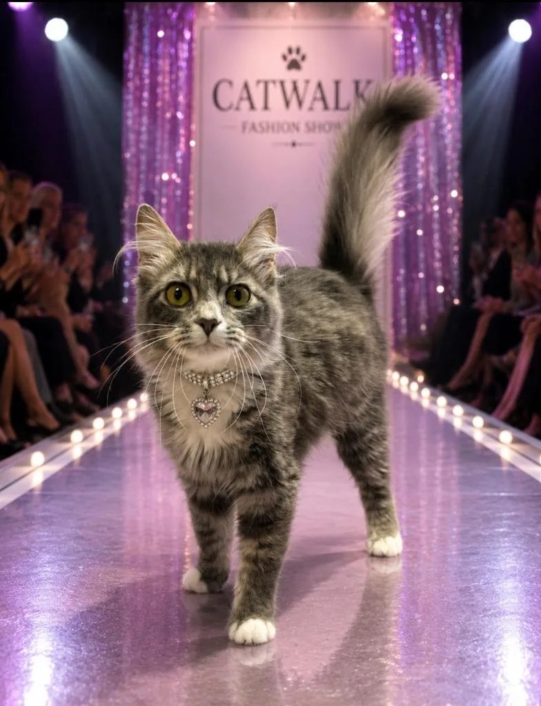 A baby medium-sized female Domestic Long Hair cat named Lyra for adoption in Washington Court House, OH