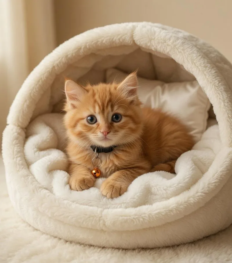 A baby medium-sized male Orange & White Maine Coon cat named Charlie for adoption in Vienna , VA