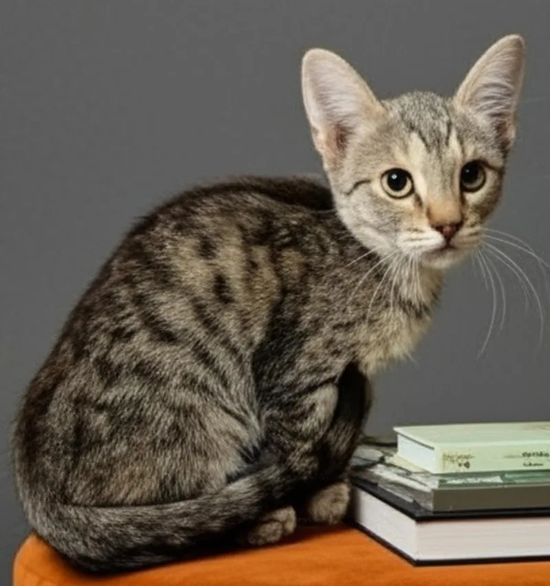 A baby small-sized female Domestic Short Hair cat named Chilli for adoption in Fort Myers, FL