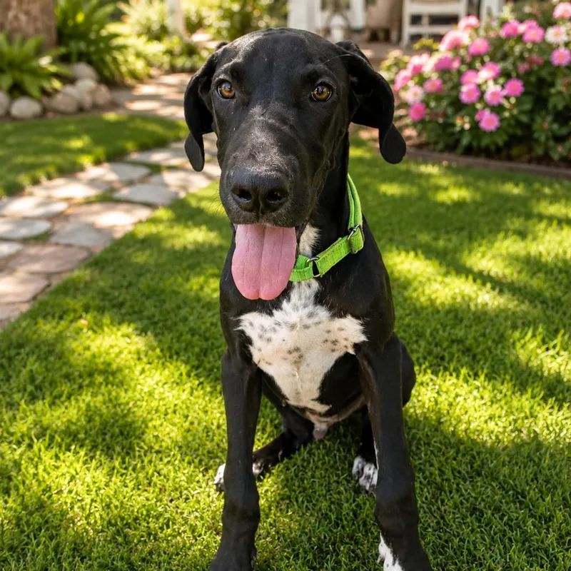 A baby extra large-sized male Black Great Dane dog named Jack for adoption in Sarasota, FL