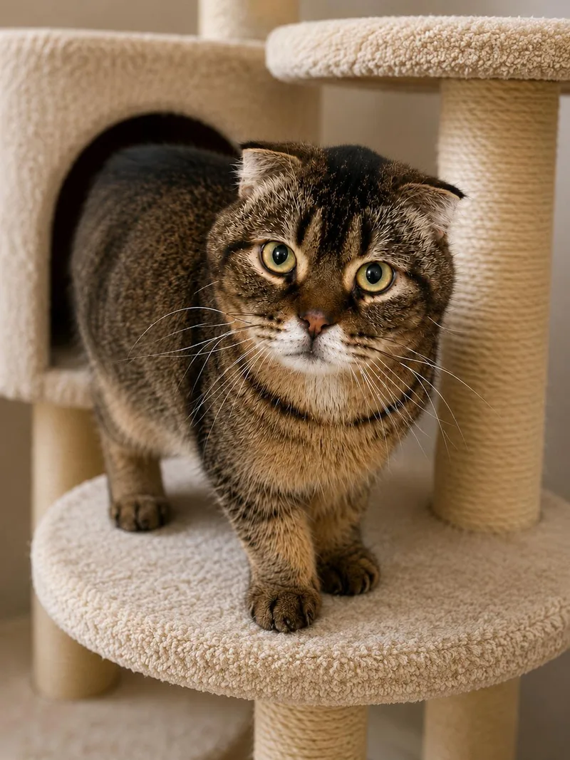 An adult medium-sized male Brown / Chocolate Scottish Fold cat named Archimedes for adoption in Old Bridge, NJ