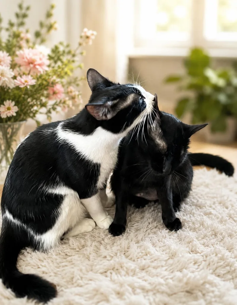 A young medium-sized female Black & White / Tuxedo Domestic Short Hair cat named Piper & Viviennesearching For for adoption in Laurel, MD