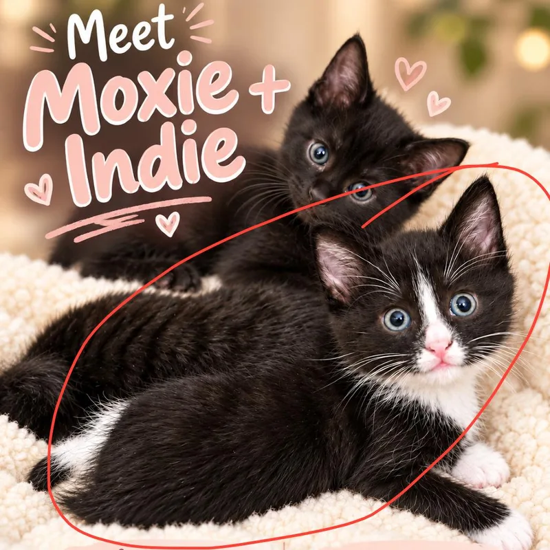 A baby small-sized male Black Domestic Short Hair cat named Moxie for adoption in White, GA