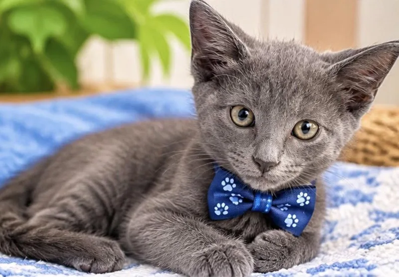A young medium-sized male Gray / Blue / Silver Domestic Short Hair cat named Mac for adoption in Margate, FL