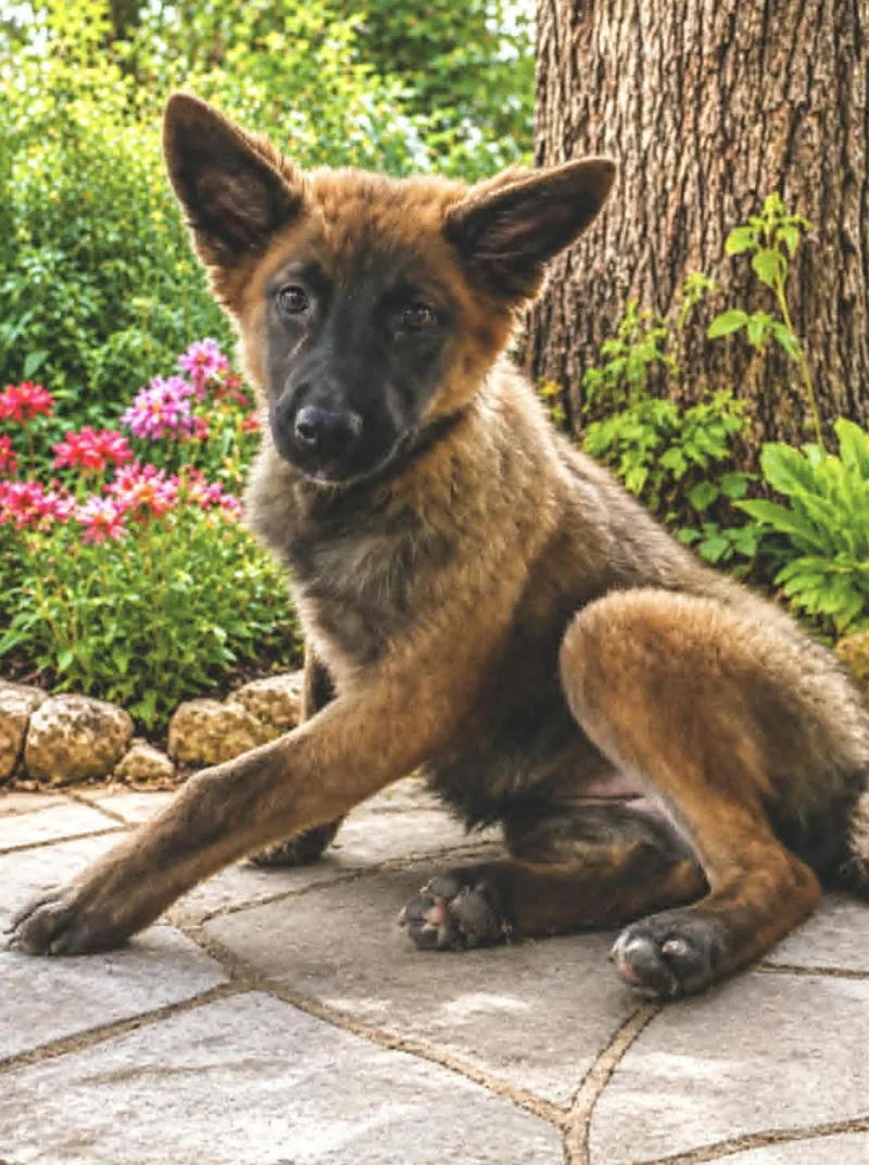 A baby large-sized female Belgian Shepherd / Malinois dog named Kadi for adoption in Allen, TX