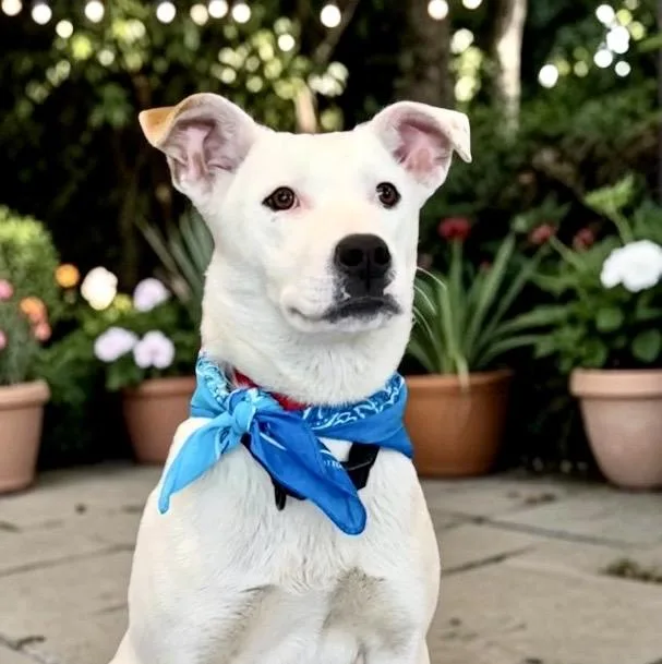 A young medium-sized male Apricot / Beige Shepherd dog named Nevada for adoption in Perry, IA
