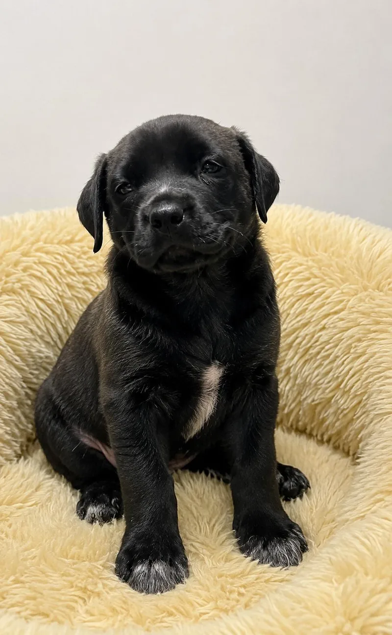 A baby medium-sized female White / Cream Labrador Retriever dog named Nixie for adoption in Pleasant Valley, NY