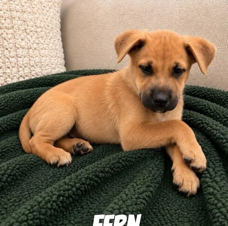 A baby medium-sized female Mixed Breed dog named Fern SS in MS for adoption in Warwick, RI