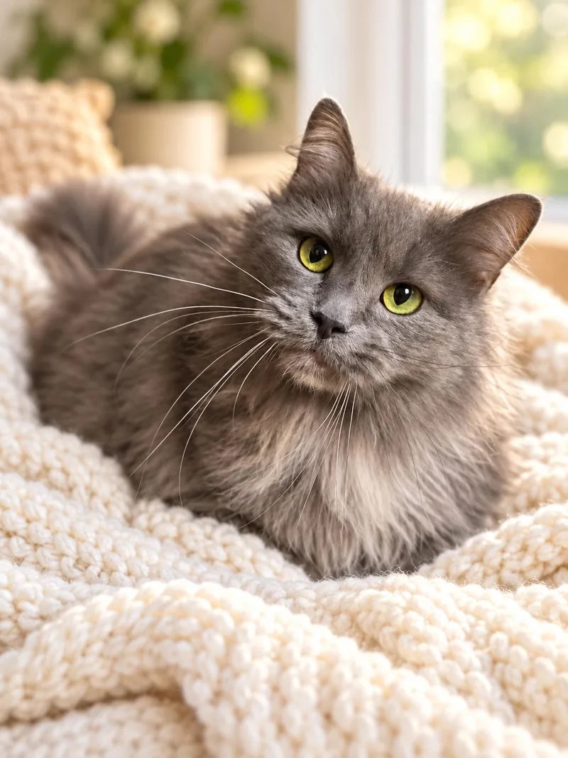 An adult medium-sized female Domestic Long Hair cat named Jayla for adoption in Salamanca, NY