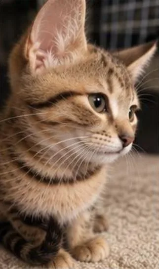 A baby medium-sized female Brown / Chocolate Domestic Short Hair cat named Sora for adoption in Herndon, VA