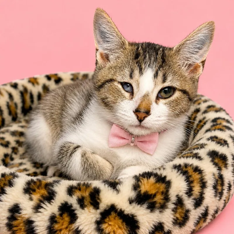 A baby small-sized female White Domestic Short Hair cat named Neon for adoption in Binghamton, NY