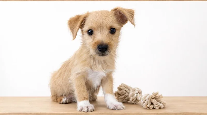 A baby small-sized male Pomeranian dog named Ren for adoption in Corona, CA