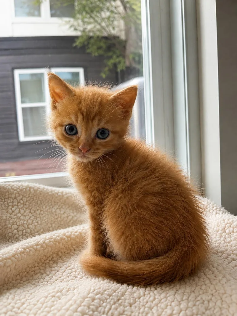 A baby medium-sized male Domestic Medium Hair cat named F for adoption in Columbia, SC