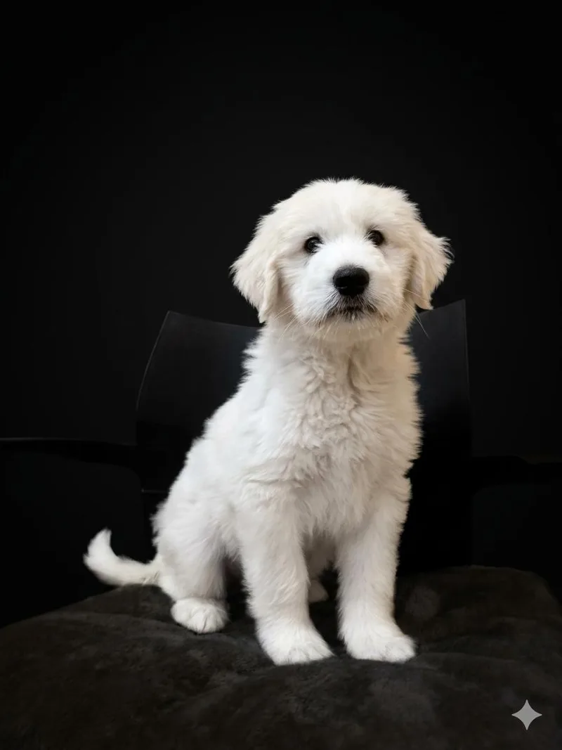 A young large-sized male White / Cream Great Pyrenees dog named Cotton for adoption in San Saba, TX