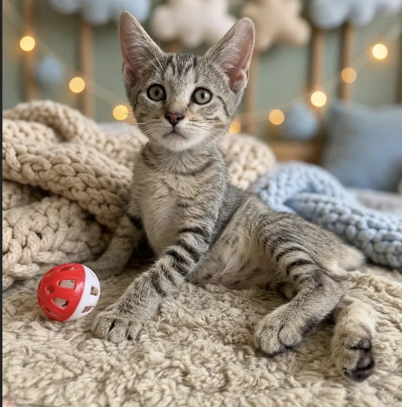 A baby small-sized female Tabby (Brown / Chocolate) Tabby cat named Mousy for adoption in Homestead, FL