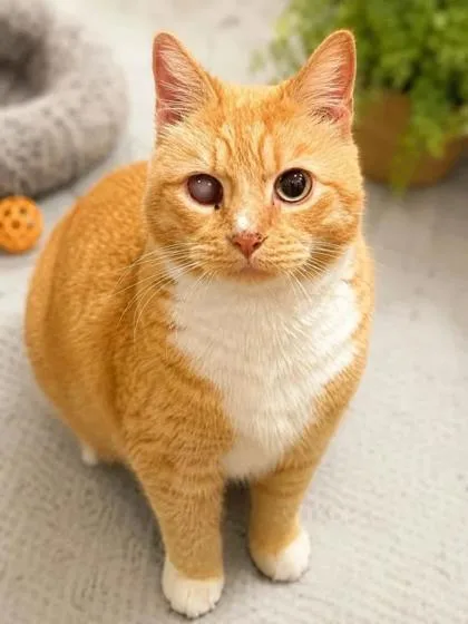 An adult small-sized male Orange / Red Domestic Short Hair cat named Cinder for adoption in Atlanta, GA