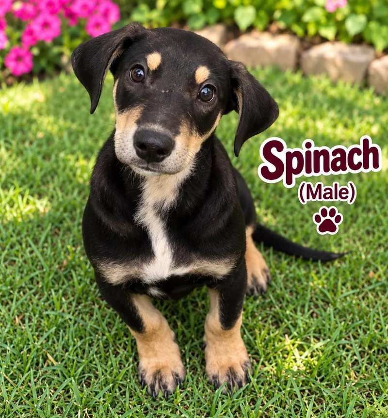 A young medium-sized male Hound dog named Spinach for adoption in Nashville, TN