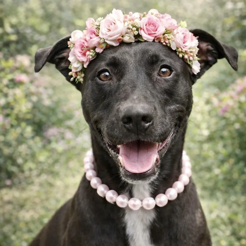 An adult medium-sized female Black Labrador Retriever dog named Beatrice for adoption in Houston, TX