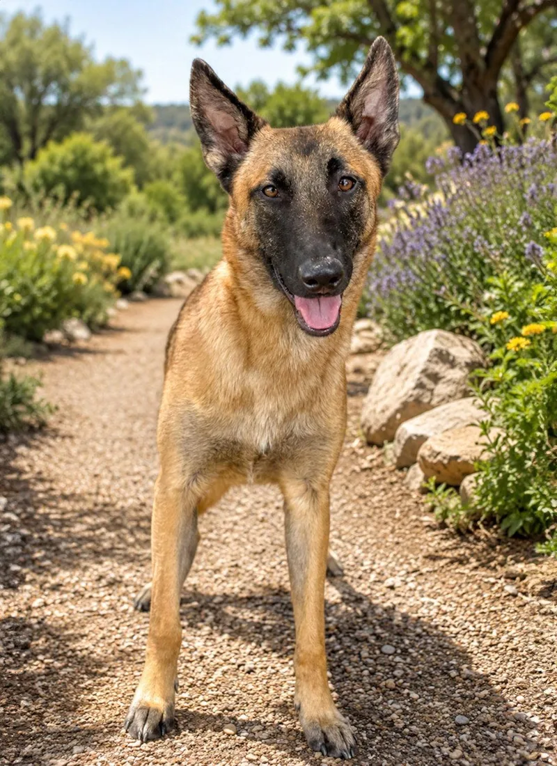 An adult medium-sized female Belgian Shepherd / Malinois dog named Fresca for adoption in Helotes, TX