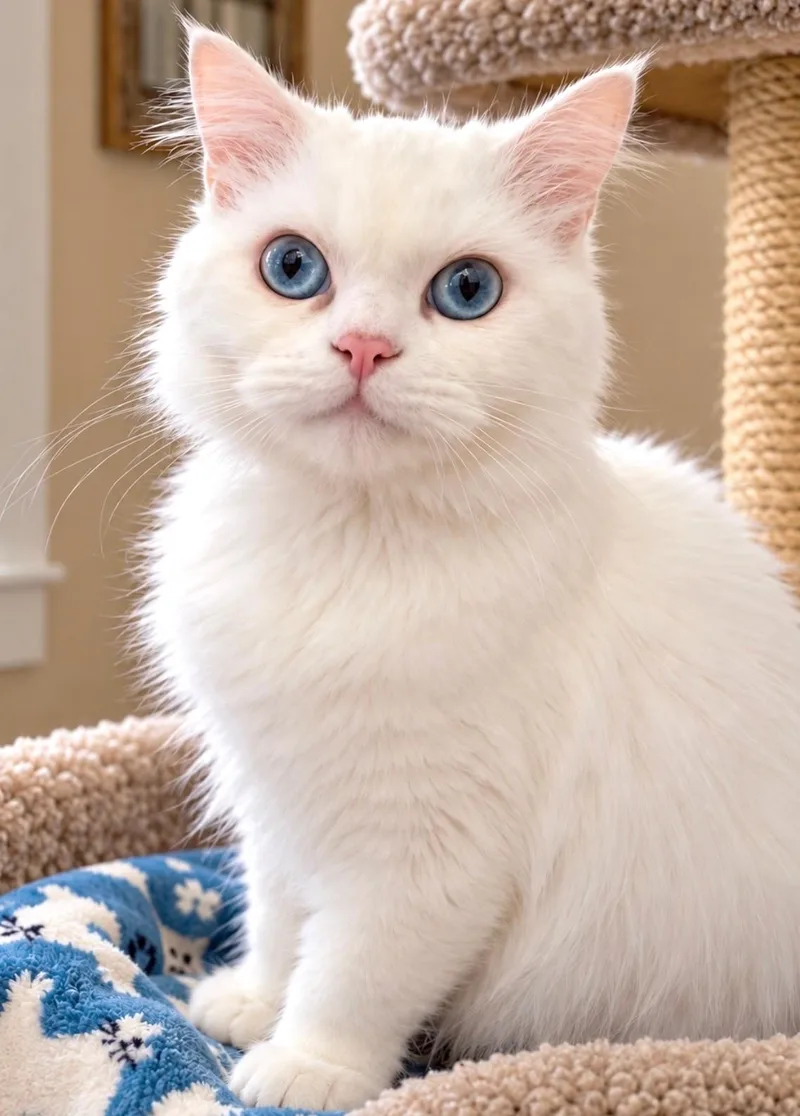 An adult medium-sized female White Persian cat named Chiffon Persian Doll for adoption in Danbury, CT