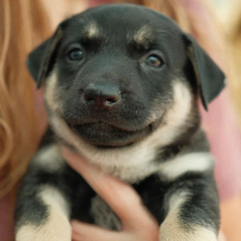 A baby small-sized male Black Mixed Breed dog named Wedge for adoption in Buffalo, MN
