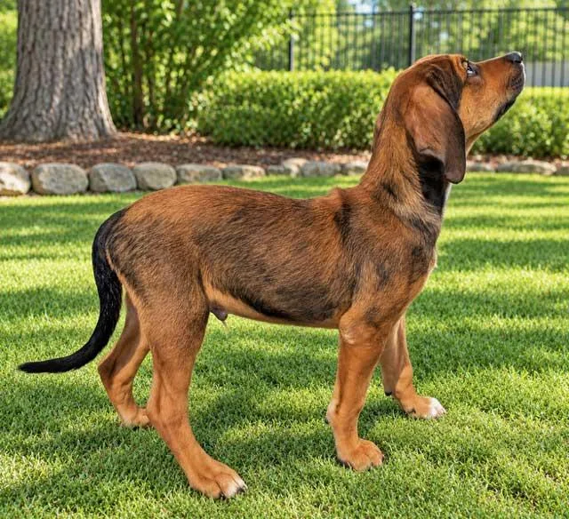 A baby medium-sized male Hound dog named Puppy Connor for adoption in Franklin, TN