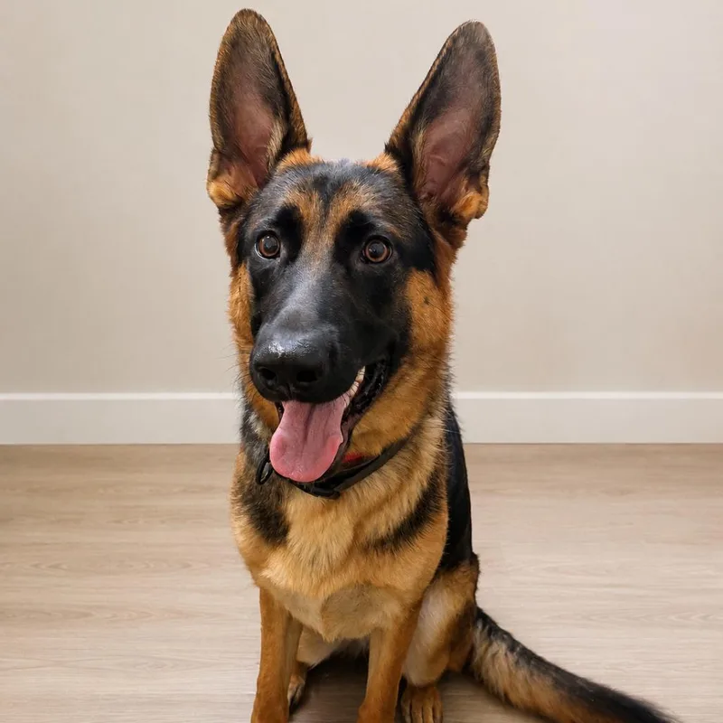 A young medium-sized female Black German Shepherd Dog dog named Lelo for adoption in Corinth, MS
