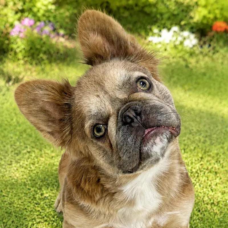 An adult small-sized female Apricot / Beige French Bulldog dog named Delilah for adoption in Fresno, CA