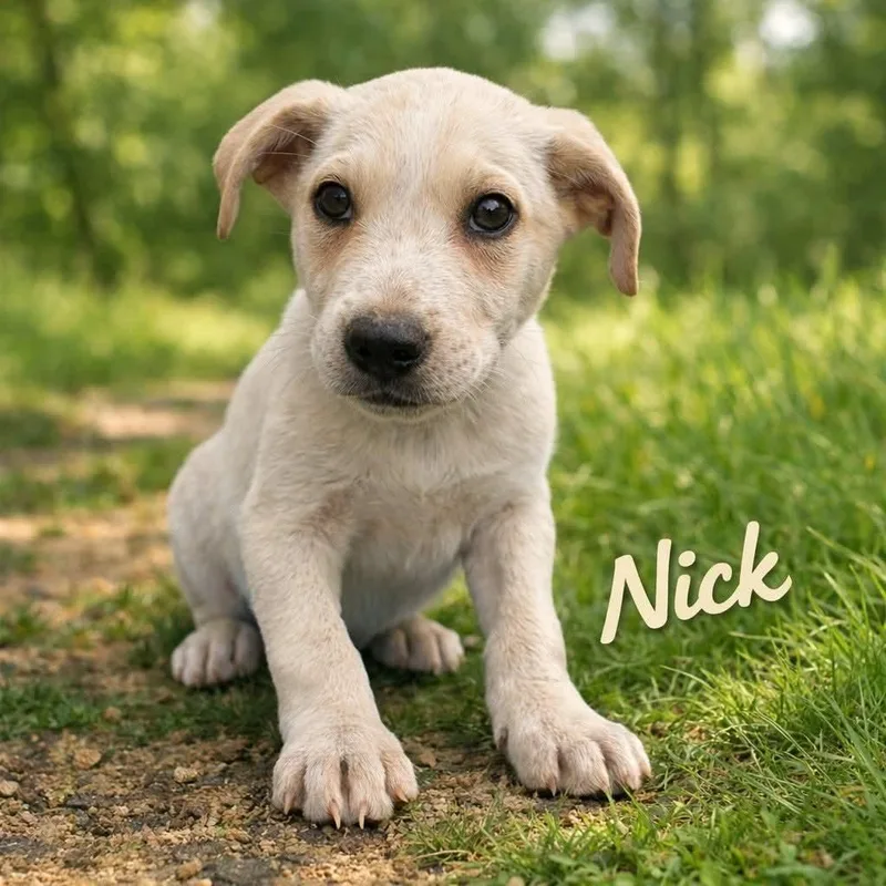 A baby medium-sized male Labrador Retriever dog named Nick for adoption in PLAINFIELD, CT
