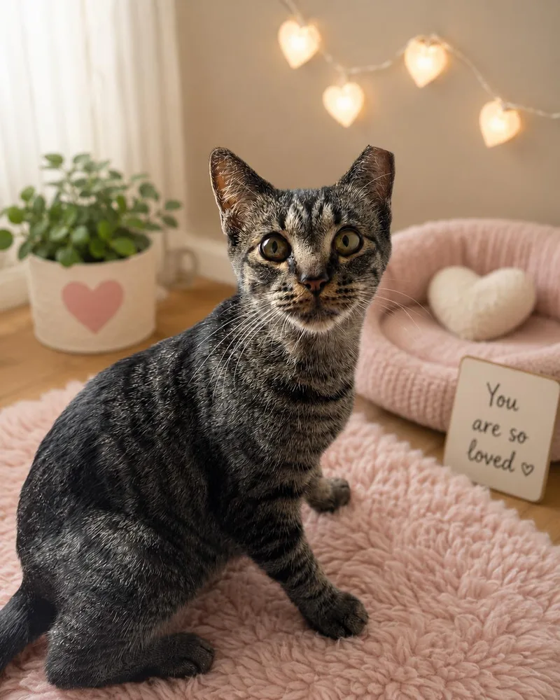 A young medium-sized female Tabby (Gray / Blue / Silver) Domestic Short Hair cat named Princess for adoption in Brick, NJ