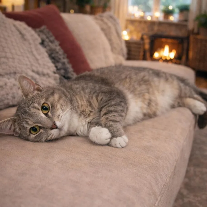 An adult small-sized female Gray / Blue / Silver Domestic Short Hair cat named Landry for adoption in Yanceyville, NC