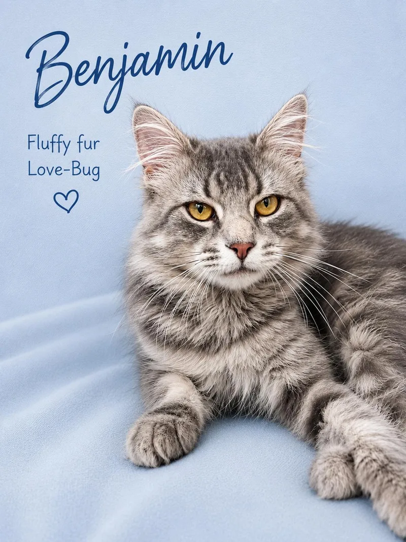 A young medium-sized male Domestic Medium Hair cat named BenjaminWillow Grove for adoption in Greenville, DE