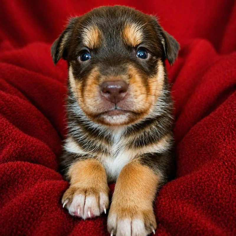 A baby small-sized female Brown / Chocolate Husky dog named Red Maple for adoption in Newport, TN