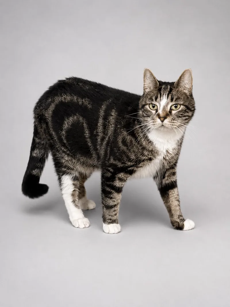 A young medium-sized female Tabby (Gray / Blue / Silver) American Shorthair cat named Francine for adoption in Jersey City, NJ