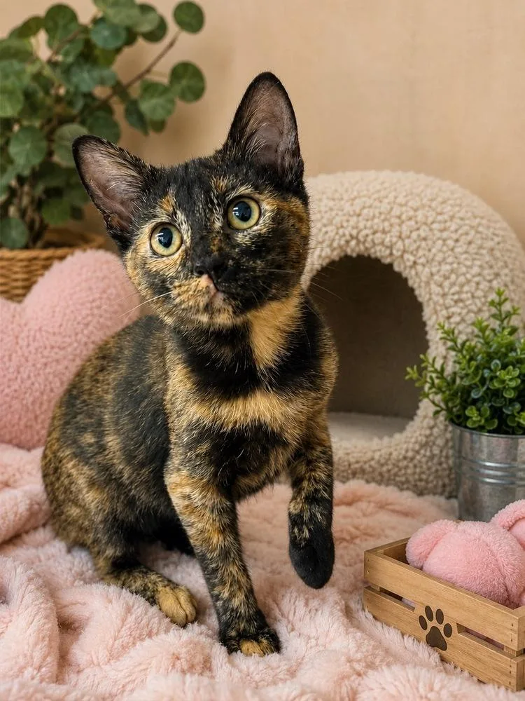A baby small-sized female Domestic Short Hair cat named Millie for adoption in Colorado Springs, CO